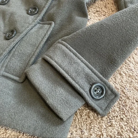 Black Poppy: Women’s Grey Double-Breasted Peacoat (X-Small) - Picture 5 of 7
